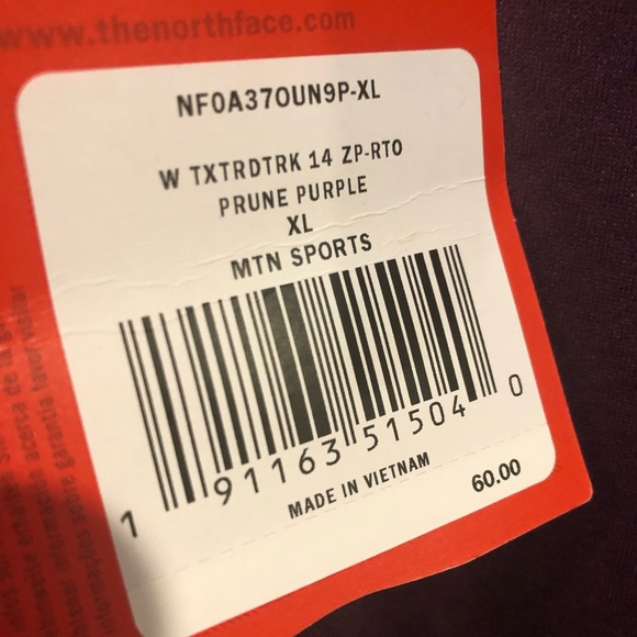 The North Face NWT pull over XL TXTRDTRK - Picture 4 of 4